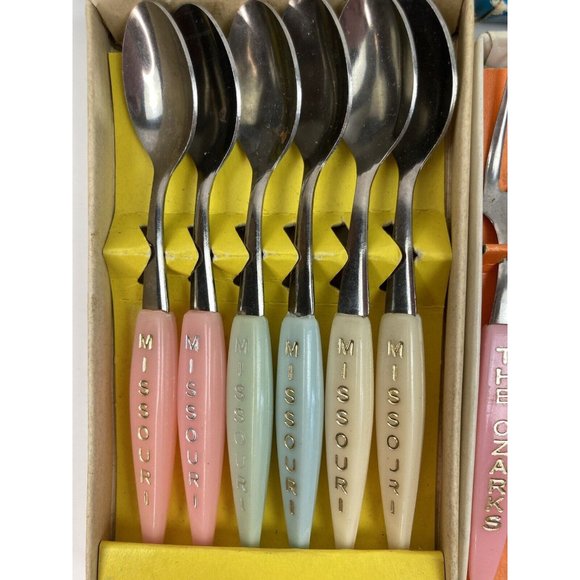 *Vintage 3 Box Set Miniature Party Spreaders Forks Knives Spoons Stainless Steel - Picture 2 of 5